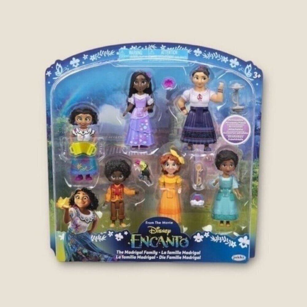 Disney Encanto Doll Figures, The Madrigal Family 6-Pack Set